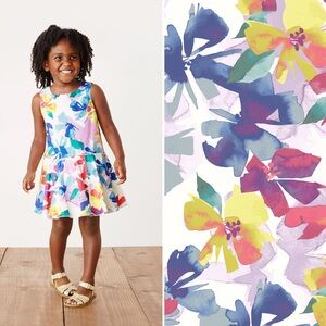 Tea Collection Flora A-Line Cotton Dress